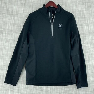 Spyder Mens Size L long sleeve pullover sweatshirt black 0932
